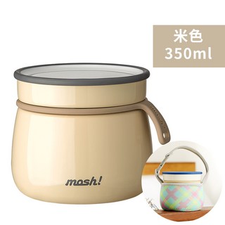mosh! 悶燒罐 保溫罐 350ml 寶藍色, 1個, 米色350ml 罐套