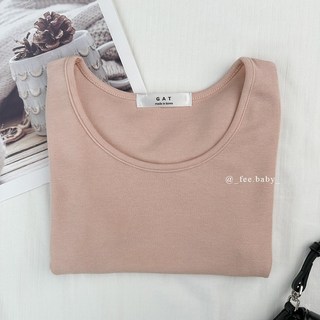 Fee現貨11色 正韓圓領短版正肩上衣 圓領t恤 素面t恤 短版上衣 韓系穿搭