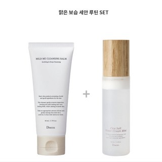 [맑은 보습 세안 루틴 세트 2종]듀엠 마일드 미 클렌징 밤+시카 솔트 워터 크림 미스트, 1세트