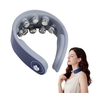 보미디 EMS 저주파 온열 진동 목 마사지기 무선 안마기 MP3