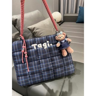 tagi 哈兜編織小枕頭 刺繡 手提包 單肩包 防摔防震 電腦包 筆記本包 編織包 時尚潮流 小衆設計感