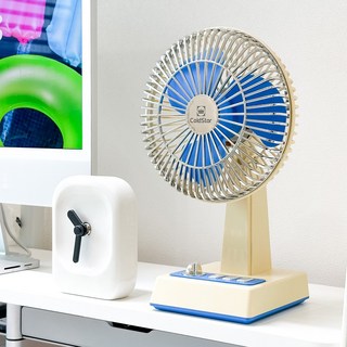 콜드스타 클래식 레트로 무소음 탁상용 캠핑 BLDC 유선 미니 선풍기, EW017
