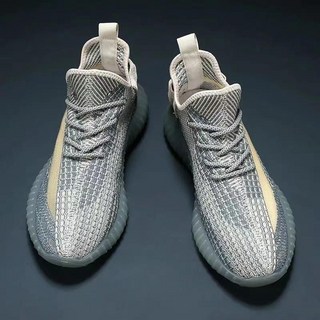 潮鞋350椰子鞋 透氣飛織百搭運動鞋 男女情侶休閒厚底小白鞋