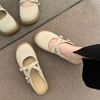 셀럽당 여성화 여름 가보시 반슬리퍼 신상품 반굽 샌들 5cm FR0181-KR