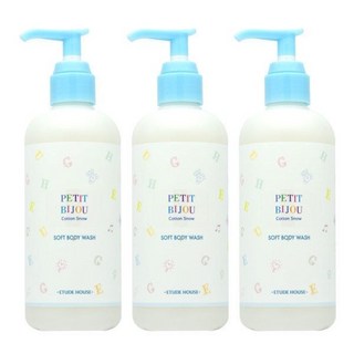 에뛰드하우스 쁘띠비쥬 코튼스노우 모이스춰 바디로션 베이비파우더향, 3개, 300ml