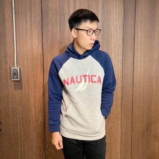 Nautica 男款連帽長袖T恤，灰色，BF48