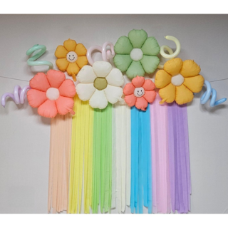 풍선하다 꽃풍선 파티스트리머 생일파티 가랜드 포토존 장식 세트