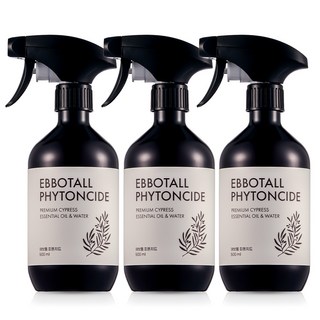 에밧톨 천연 피톤치드 원액 편백스프레이 100% 에센셜오일, 3개, 500ml