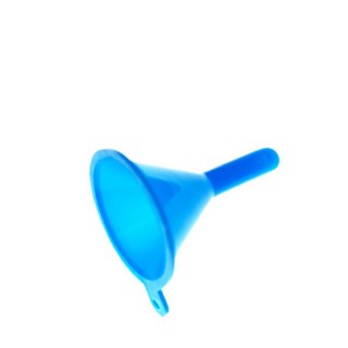 現貨 小口徑3公分塑膠透明漏斗 分裝工具 精準分液 透明可視 輕巧耐用, 1個, 3cm 藍色, 藍色