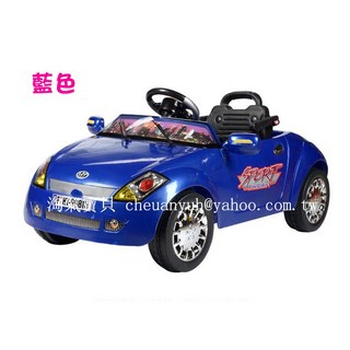 淘氣寶貝 遙控電動車 遙控汽車99815 迷你跑車敞篷-可外接MP3 兒童電動車 仿真跑車, 黃色, 1個