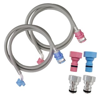 해피니즈 국산 냉수 2M + 온수 2M 세탁기호스 + 색깔, 1세트, 2M 냉온수 세트 +색깔커플링 2개  +황동커플링 2개