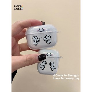 創意搞怪耳機小人Airpods保護套 適用Airpods 4/3/2/1代 Pro/Pro 2蘋果無線藍牙耳機殼 全包軟殼, 1個, 耳機套【附掛飾】,AirPods 3