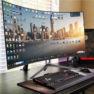 32인치 커브드 게이밍 모니터 144HZ QHD 곡면모니터 PC방 게임용 슬림한 스타일, B. 블랙 24인치 곡선 1K75HZ, 1cm, 공식 표준