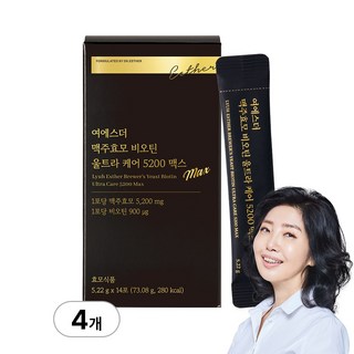 [본사직영] 여에스더 맥주효모 비오틴 울트라 케어 5200 맥스 (국내 최대 함량 맥주효모&비오틴 3 000%), 4세트, 14회분