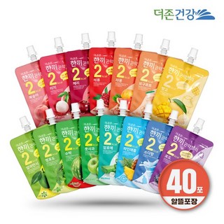 한끼 곤약젤리 150g 15종 40팩 알뜰포장, 리치 20팩+자몽20팩, 40개