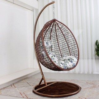 바구니형 흔들그네 정원 흔들의자 스윙의자 트위스트 유럽풍 라탄체어 펜션 안뜰 고리, 싱글 세토 난간없음