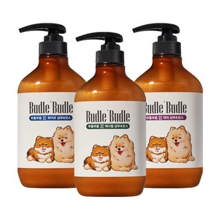 부들부들 NEW 올인원 강아지 샴푸&린스 500ml, 3개, NEW 퍼피 샴푸앤린스 500g x 3개
