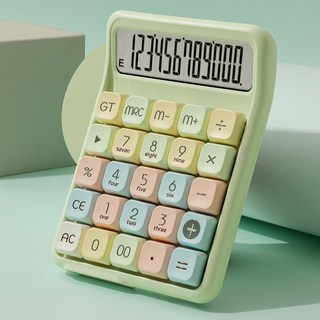 말랑킷 레트로 키감좋은 키보드 사무실 사무용 계산기 청축, 1개, 파스텔