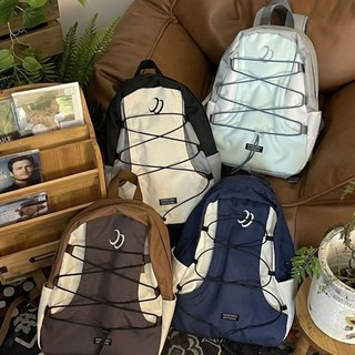 小學生迷人雙肩包 登山運動書包 小包 戶外出行旅行揹包 獨創小衆書包, 棕色