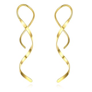 스테인레스 스틸 이어 라인 불규칙한 나선형 귀걸이 나선형 라인 귀걸이 나선형 스레더 귀걸이 파티 보석을위한