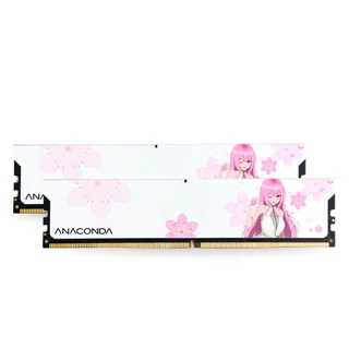 ANACOMDA 巨蟒 KingSnake DDR5 5600/6000/6400/7200 16GBx2 電競超頻桌機記憶體, 1個, 6000MHz, 粉ANA 32GB(16GBx2)CL38 1.35V