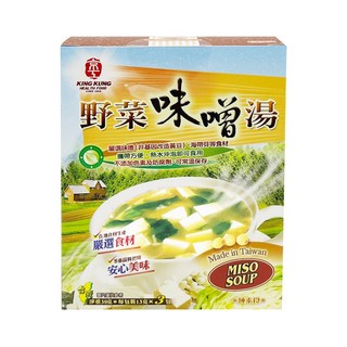 京工 KING KUNG 野菜味噌湯 (純素食) 即食沖泡湯品 嚴選食材 安心美味, 39克, 1個