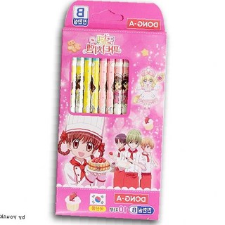 소녀 캐릭터 연필세트 아동용 필기구 학용품 핑크 디자인, 1개, 빼꼼_HB