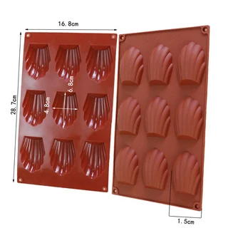 쉘마들렌 케이크 금형 실리콘 베이킹 도구 모양 DIY 주방 액세서리, 01 9