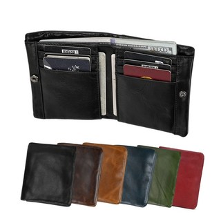 牛皮短夾錢包 真皮多卡位對折皮夾 男女通用商務禮物