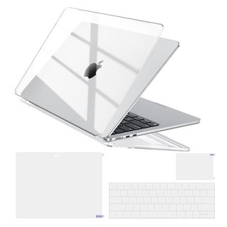 니하 맥북 클리어 케이스(키스킨+스크린보호필름+트랙패드필름), 투명, 1세트