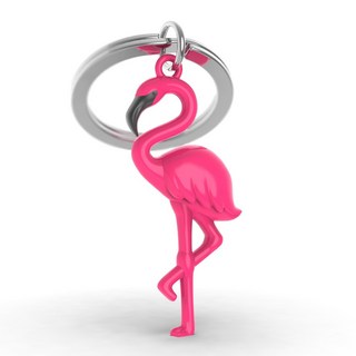 【Metalmorphose/MTM】紅鶴鑰匙圈 比利時鑰匙圈 質感鑰匙圈 造型鑰匙圈 可愛小物 交換禮物 禮物 動物, 1個, 紅