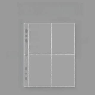 四格卡冊 相簿冊 卡冊內頁 偶像卡冊 活頁卡冊 明星卡冊 追星收納相冊 馬卡龍卡冊 追星小卡收藏 卡套本, 4寸4格卡頁, 1個