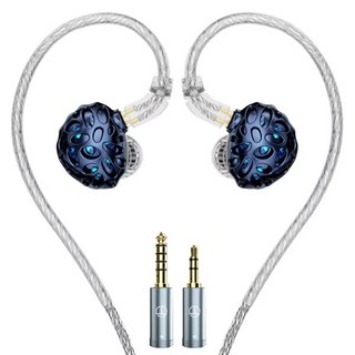 스마트홈 모니터 디지털액자 이어폰2025 TRN 고래상어 3DD+평면 다이나믹 하이파이 음악 파일 인이어 이, Blue