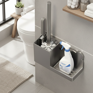 에이솜 욕실 청소솔 욕실 청소도구 화장실 청소솔 화장실 변기솔 변기 청소솔, 1세트, 그레이