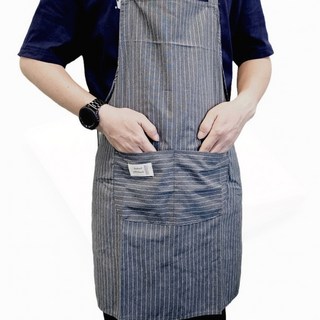 스트라이프 면 앞치마 어린이집 유치원 주방 요리 주부 포켓, 1개, 상세페이지 참조