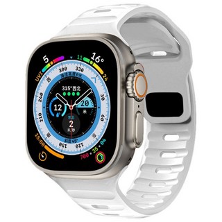 Fegwilde 애플워치 호환 계단 실리콘 스포츠 스트랩 밴드 11 10 9 8 7 6 SE1/2/3 49/45/44/42/41/40/38mm 울트라1/2/3 스트랩, 하얀색