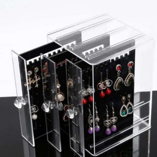 투명 아크릴 진열케이스 귀걸이 액세서리 정리함 블랙 보관