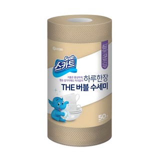 Scott The Bubble 捲筒型拋棄式洗碗布, 米色, 50張, 1捲