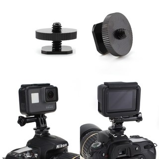 카메라 핫슈 콜드슈 고정 1/4 인치 나사 볼트 연장 어댑터 마운트, 1개