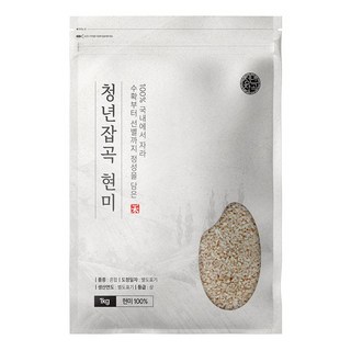 청년잡곡 쌀 국산 현미, 1개, 1kg