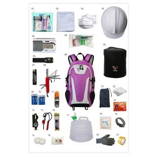 퍼플 우디스001 생존배낭세트 풀세트(27종), 상세페이지 참조