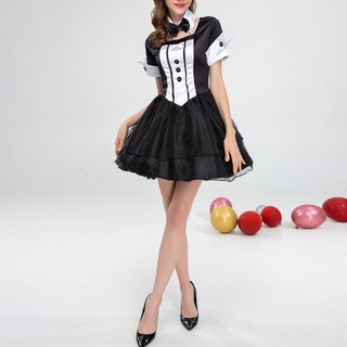 [지앤제이커머스] 교복몰 블랙 여자 토끼 바니걸 코스프레 의상세트
