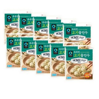 청정원 호밍스 촉촉한 고기 물만두, 10개, 350g