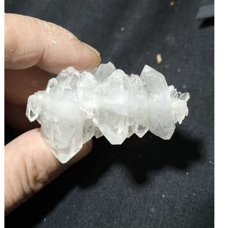 晶棋 內蒙雙尖水晶螢石礦物標本