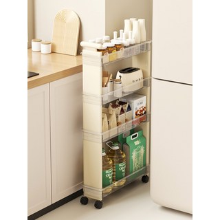 수납선반 틈새선반 유럽풍감성디자인 원목 신발수납장 경량렉 현관신발장 2단용 세로형 이지심플선반 S사이즈 틈새수납 주방선반 이동식트롤리 벽수납장 좁은폭 독특한 모듈가구 주방수납선반, 1단, 좁은 가장자리 16cm 블랙 4층