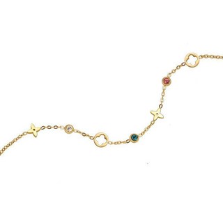 精緻飾品 彩鑽金色手鏈 輕奢小衆精緻高級感手飾送女友閨蜜禮物