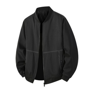 男士春季棒球領長款運動夾克外套