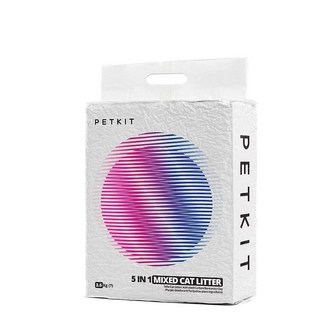 PETKIT 佩奇 5合1活性碳混合貓砂 7L 【整箱4包組】粉塵少 可沖馬桶 貓砂, 4包, 無香