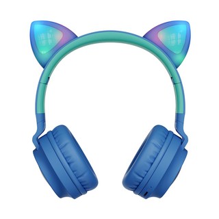 디알고 LED 블루투스 유아 무선 헤드폰, Blue, DRGO-BH028K