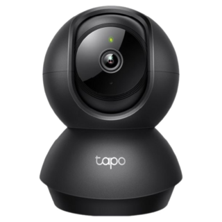 tapo C211 旋轉式家庭安防 Wi-Fi 攝影機，2K 高清 360° 旋轉移動追蹤, 黑色, Tapo C211+32G記憶卡